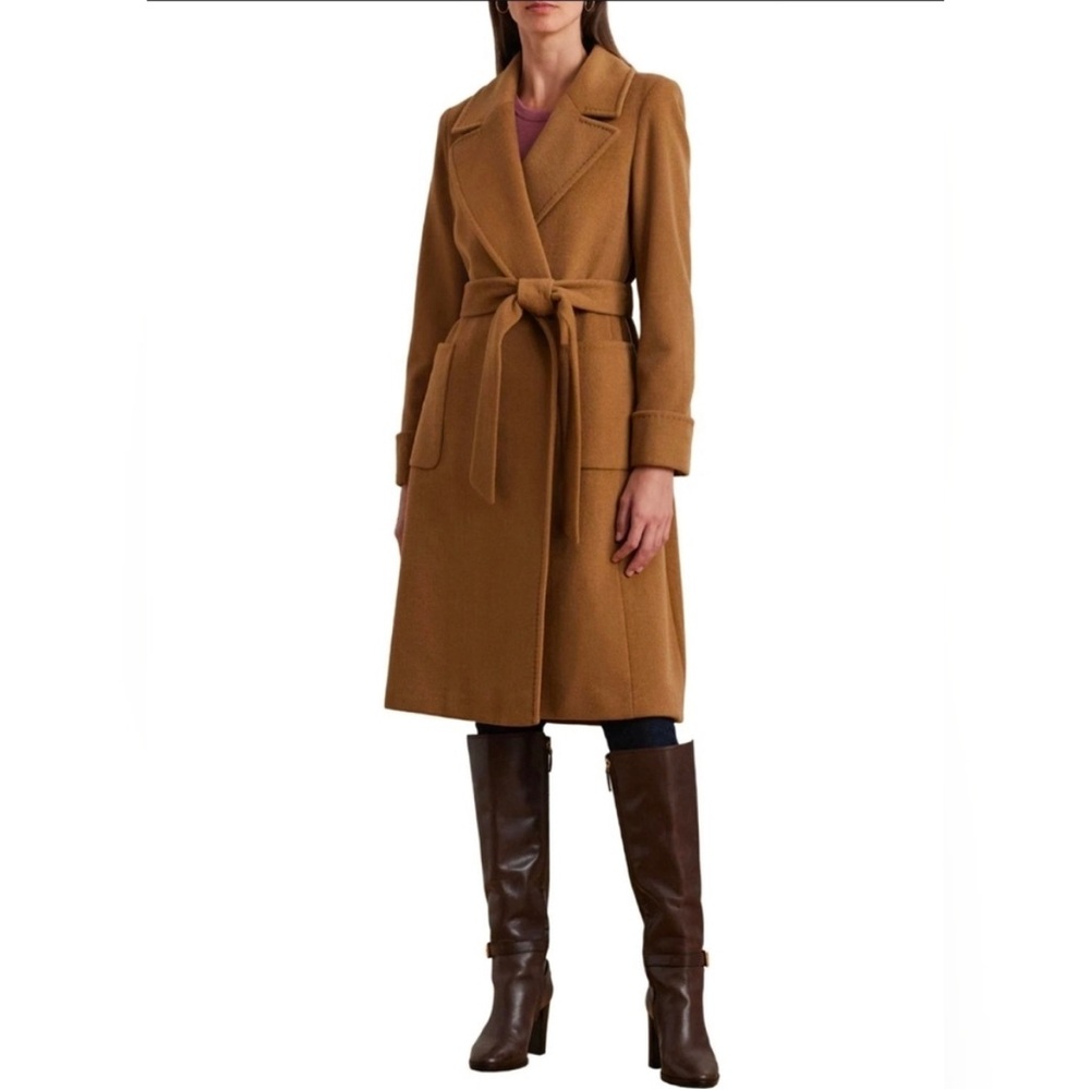 Ralph Lauren Camel Cashmere Blend Coat